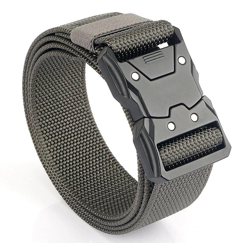 1pc Men's Belt Outdoor Tactical Belt Multi-Function Buckle Nylon Belt High Quality Alloy Buckle Belt Sports Canvas Neutral Belts