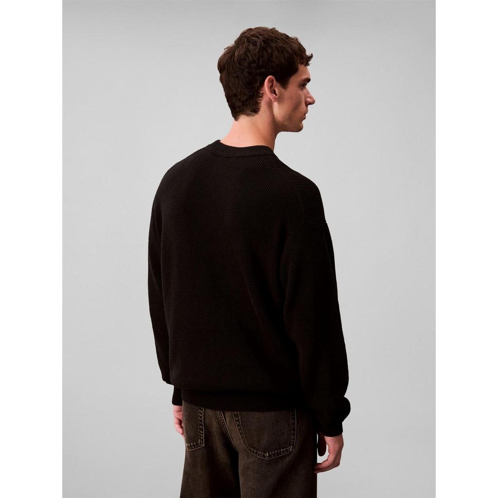 Calvin Klein Mens Waffle Crew Neck Jumper