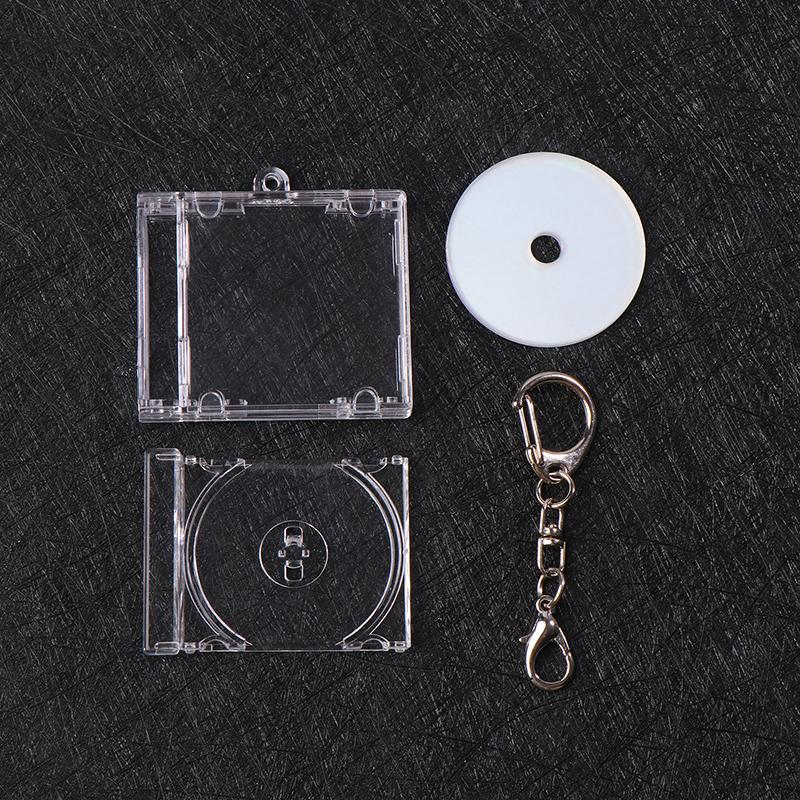Mini CD Case Keychain for DIY Backpack Decor  Blank Album Shape 1PC Retro Music Album Pendant  Bag Hanging Accessory Creative