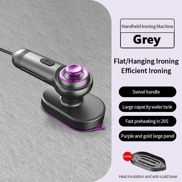 

Портативная электрическая гладильная машина с вилкой европейского/американского стандарта, 1 шт., ручная электрическая бытовая гладильная машина с вращающимся на 90° утюгом для сухой и влажной уборки для домашних путешествий US серый