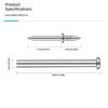 Zinc Plated Double Headed Invisible Nails Reversible Headless Nails 100/200pcs for Wooden Baseboards & Carpentry Projects