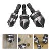 Pack Of 3 High Carbon Steel 90 Degree Countersink Drill Bits 12mm 16mm 19mm For Wood Metal And Plastic Accurate Work