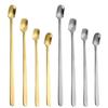 Long Handle Coffee Stirring Spoons Metal Steel Coffee Dessert Spoon Ice Creams Spoons Tableware Easy To Clean