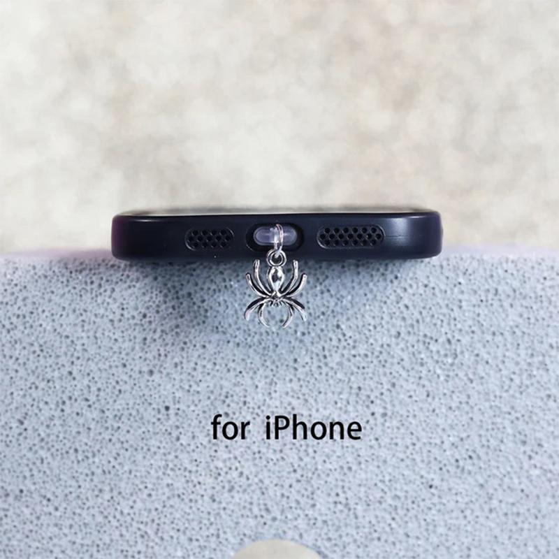 Phone Dust Plug Cute Spider Phone Accessory Pendant Decoration For IPhone Type-C Charging Interface