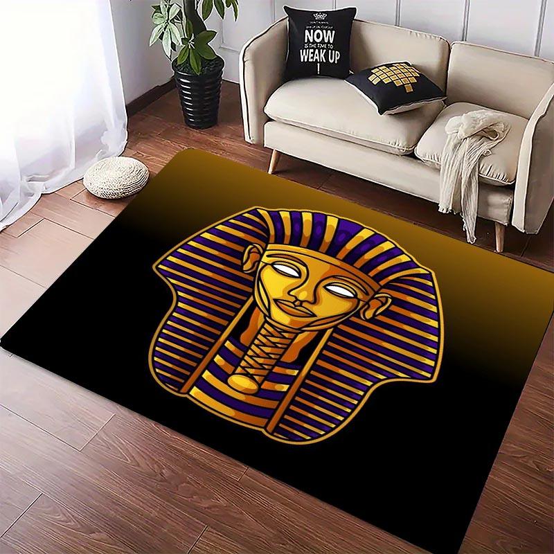 Ancient Egypt Egyptian God Egyptian Cat Anubis Carpet for Living Room Bedroom Sofa Doormat Floor Tapete Anti-slip Decor Alfombra