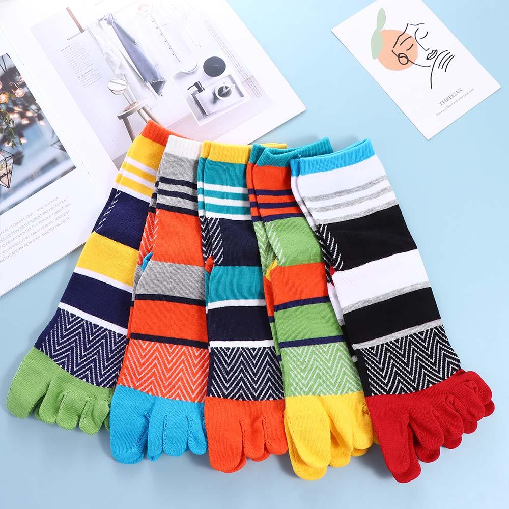 Soft Split-toed Socks Trendy Thick Long Tube Cotton Man Socks Middle Tube Hosiery Five Finger Socks