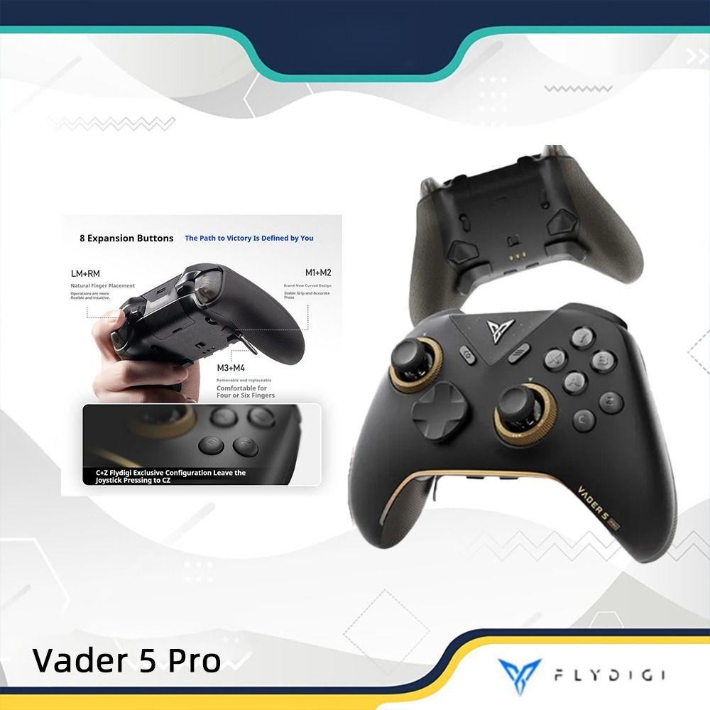 Flydigi Vader 5 Pro Wireless Game Controller with Charging Dock 2 Pro and Elite Carrying Bag