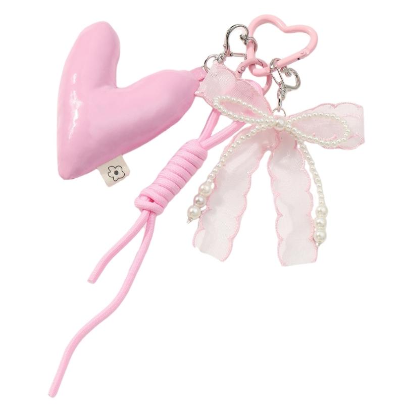 

Creative Heart Bows Purse Ornament Bag Pendant Car Keychain Handbag Decors Bags Charm For Adding A Touch Of Elegance