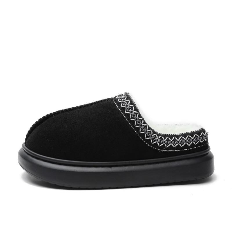 Cross-border Foreign Trade Wholesale Slippers Women's Autumn and Winter Ethnic Wind Cotton Drag Home Couple Warm Thick-bottomed Cotton Slippers