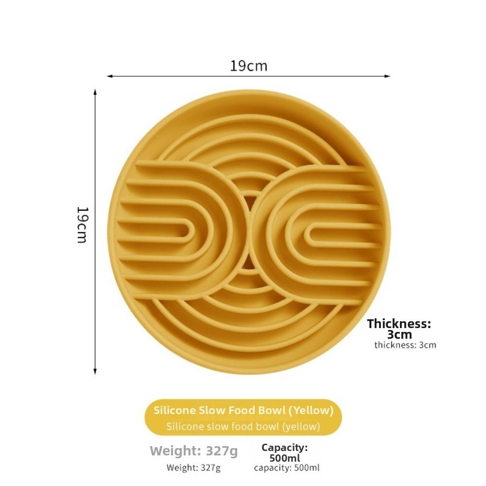 Silicone Slow Feeder Anti-Choking Anti-Gulping Pet Slow Feeder Bowl Non-Slip Eco-Friendly Slower Food Feeding Dishes