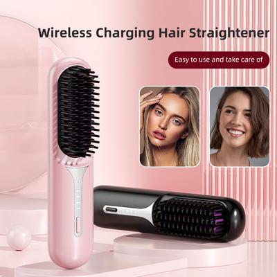 Wireless Portable Hair Straightener Adjustable Temperature Rechargeable Dual-purpose Hair Straightener Curling Iron Hair Style Tool
