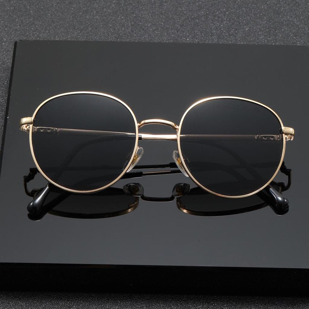 Men's Retro Oval Sunglasses - Cool Small Round Frame Driving and Groomsmen Glasses
