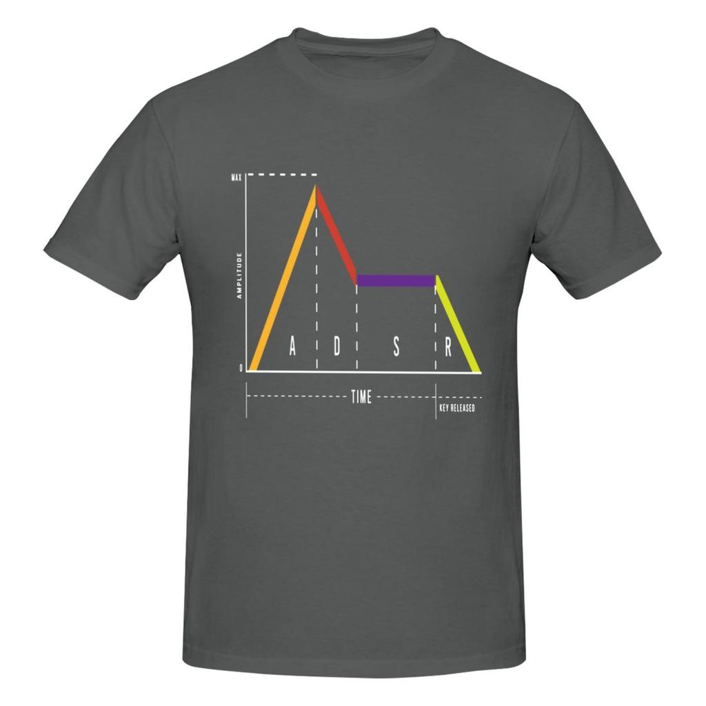 Unisex ADSR Synthesizer Synth Music Lovers Gifts Awesome T Shirt Streetwear Oversized Oneck Cotton Sleeve T Shirts For Unisex