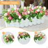 Artificial Flower Plant Desk Ornament Crafts Easy Maintenance Table Centerpiece Fake for