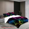 3pcs Geometric Pattern Bedding Sets 3D Printed Neon Colors Duvet Cover Sets With Pillowcases No Filling Cool Visual For Teen