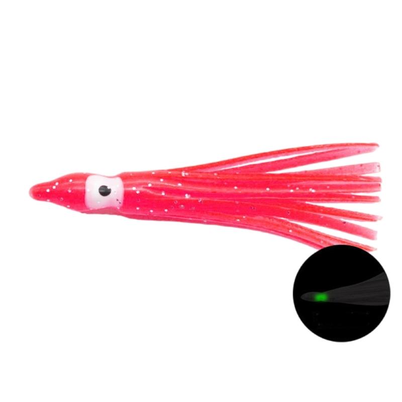 50Pcs Baits Soft Fishing Lures Squid Skirts 5-12cm Artificial Baits Glow Trolling Skirt Lures Saltwater Fishing Baits