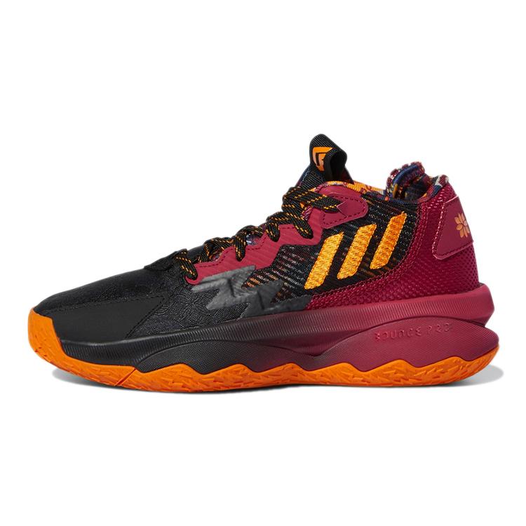 

Новые детские баскетбольные кроссовки Adidas D Lillard 8 с износостойким средним верхом, черно-красные, для подростков GW3862 35.5