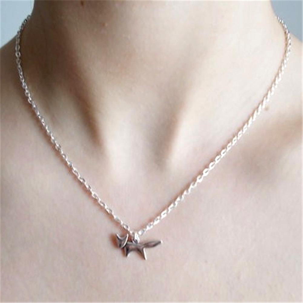 Mode Frauen Running Fox Anhänger Kette Halskette Party Schmuck Geburtstagsgeschenk
