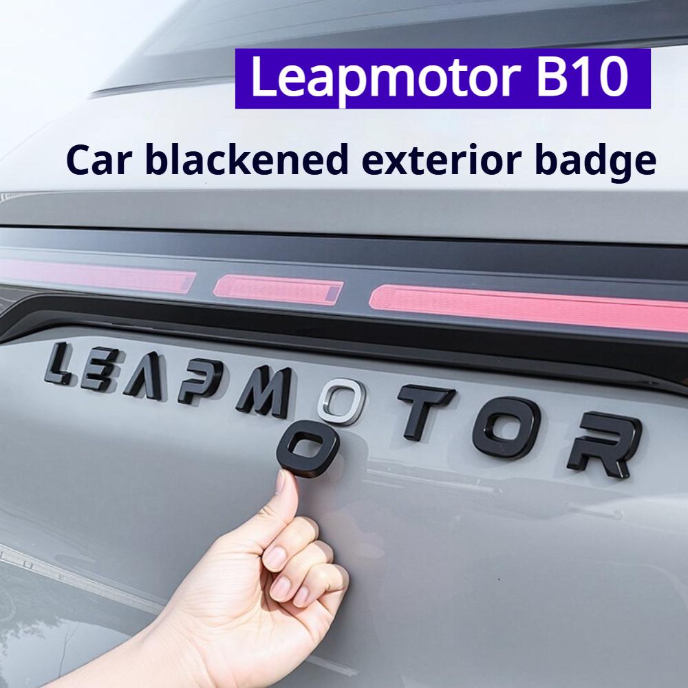 For Leapmotor B10 Black Emblem Accessories English Logo Black Modification Exterior Decal Sticker