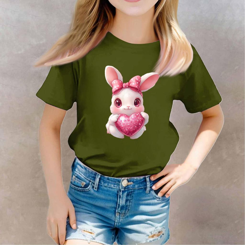 Småbarn Jente Gutt T-skjorter Barn Topp Gutter og Jenter Trykt kortermet T-skjorte