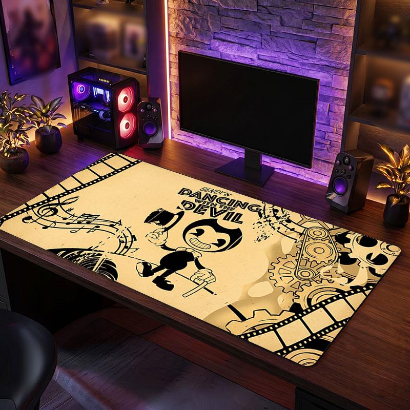 Big Mouse PadBendy and the Ink Machine Extended Soft Desk Mat Gaming Office Computer Table Decor Mat