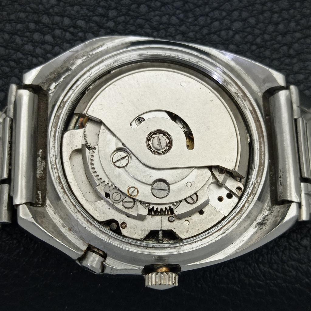 AUTOMATIC VINTAGE RICOH R31 JAPAN MENS SILVER COLOR DIAL WATCH A701923-5 R207-a701923