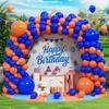 Royal Blue Balloons Arch Kit Orange Blue Ballon Garland Birthday Party Baby Shower Valentine Day Bridal Shower Decoration Globos