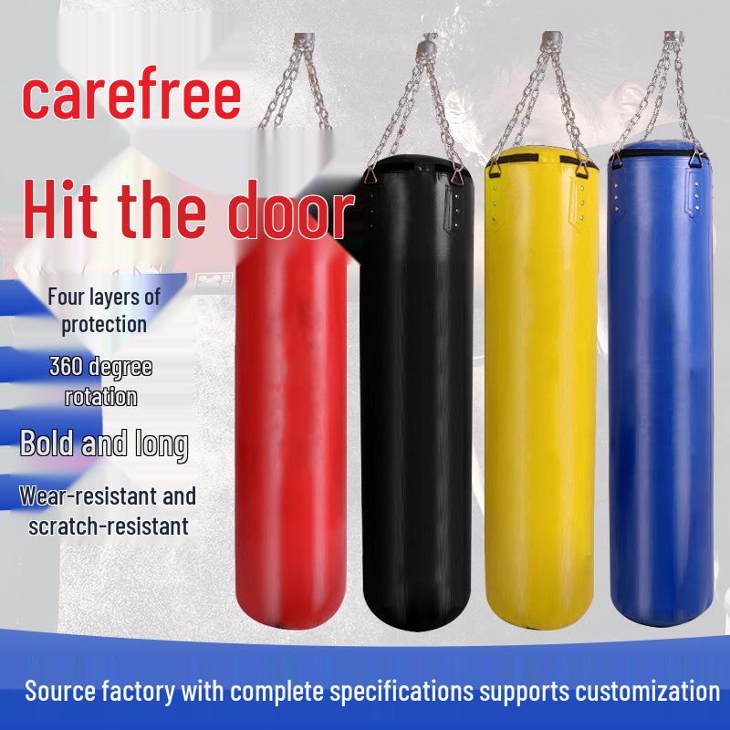 

Thickened PU Hanging Sandbag for Taekwondo, Sanda, and Boxing - Adult Fitness Equipment, Multi-Specification Hollow 1.2m x 32cm красный