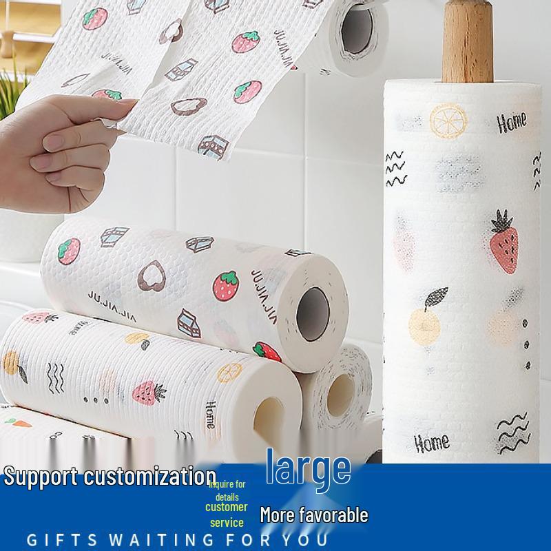 Disposable Dual-Use Kitchen Cleaning Cloths: Washable & Non-Oily for Wet/Dry Use