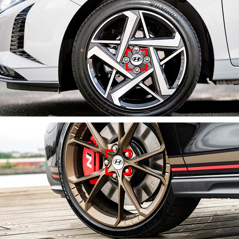 4PCS 56mm Car Styling Wheel Center Hub Caps Rim Cover Badge Emblem Sticker For Hyundai GDi N Line i10 Azera Genesis G70 G80 G90 22ll