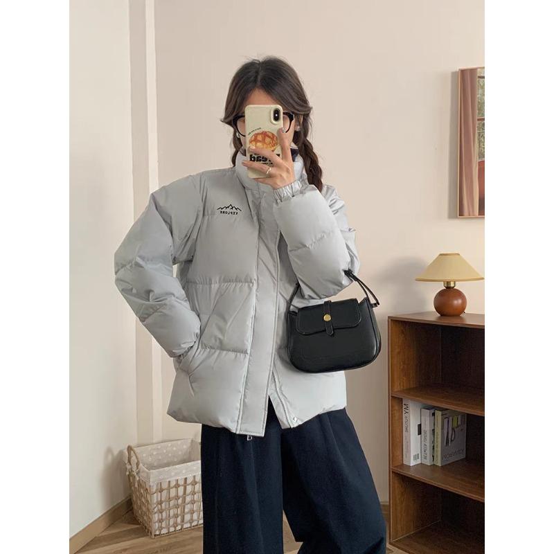 Stand-up Collar New Bread Down Jacket Women's Short Loose Male and Female Couples Winter Thickened Jacket Trendy Brand