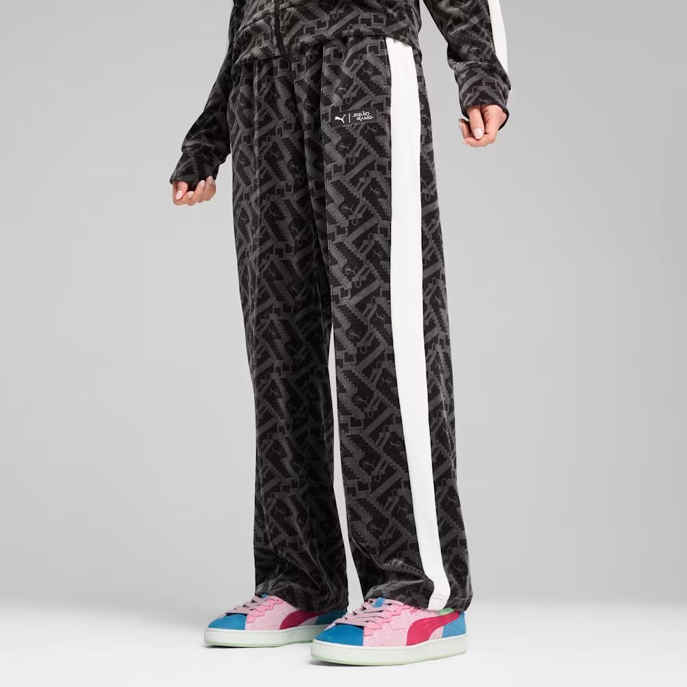 Puma X Squid Game Samarbeid T7 Snøring Casual Rettben Strikk Sportsbukser Damebukser Svart 627433-01