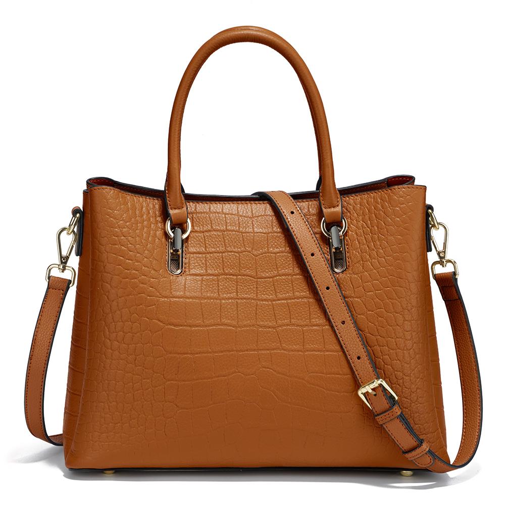 Zency Damen-Tragetasche aus echtem Leder mit großem Fassungsvermögen