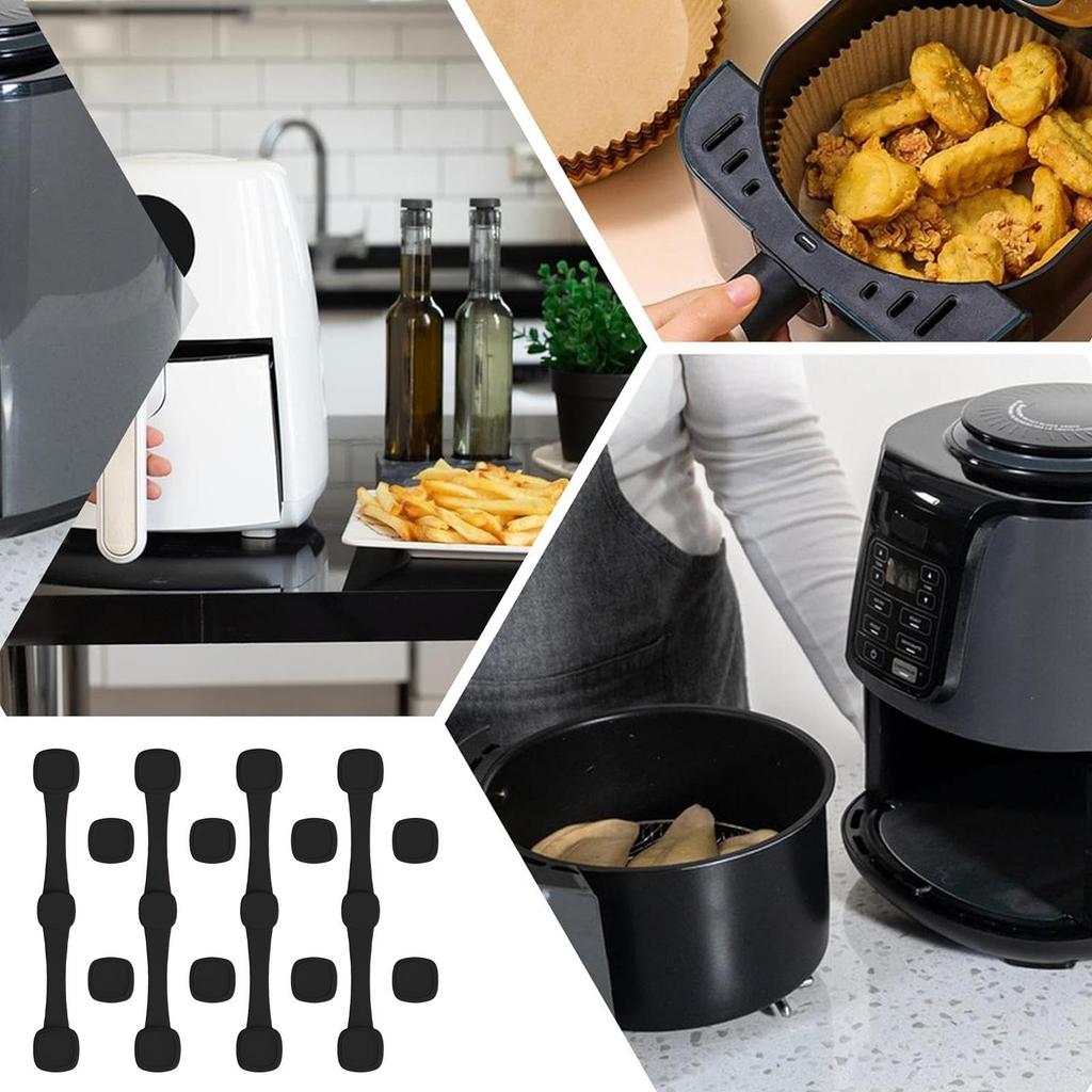4Pcs/set Air Fryer Magnet Air Fryer Fixation Silicone Buckle Prevent Paper From Covering Airfryer Magnets