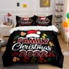 Family Christmas 2022 Set Bedding Duvet Cover Set Duvet Cover Pillowcases  (1*Duvet Cover 2*Pillowcases, Without Duvet Insert)
