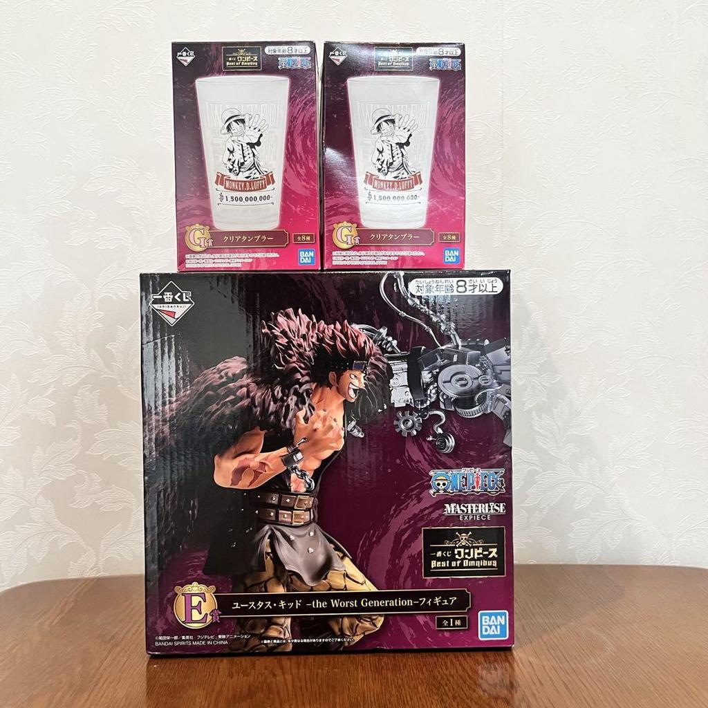 [USED] One Piece Eustass Kid figure, clear tumbler