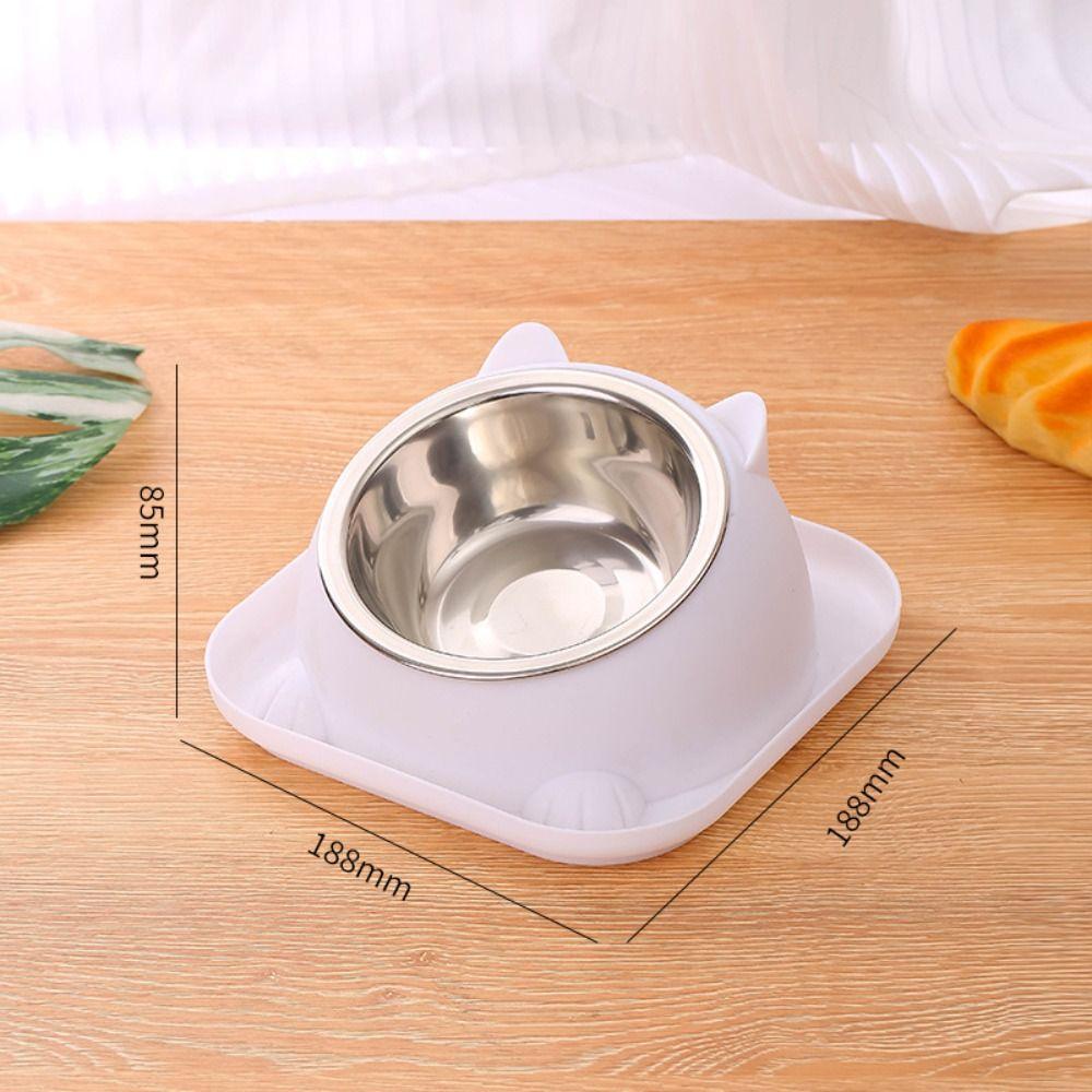 Stainless Steel Pet Food Dispenser Bowls with Non-Slip Pad Cat Feeder Cat Bowl Container