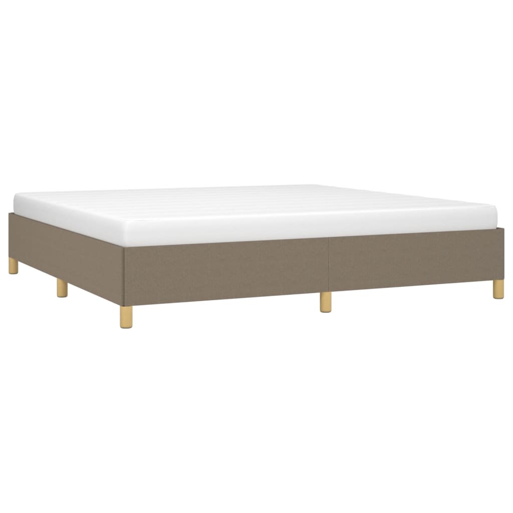 Vidaxl Bed Frame Without Mattress, Taupe, 200X200 Cm, Upholstered