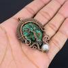Copper Malachite Jewelry, 999 Copper Wire Wrapped Pendant Handmade Gemstone Jewelry, Gifts For Wife Brand New Pendant