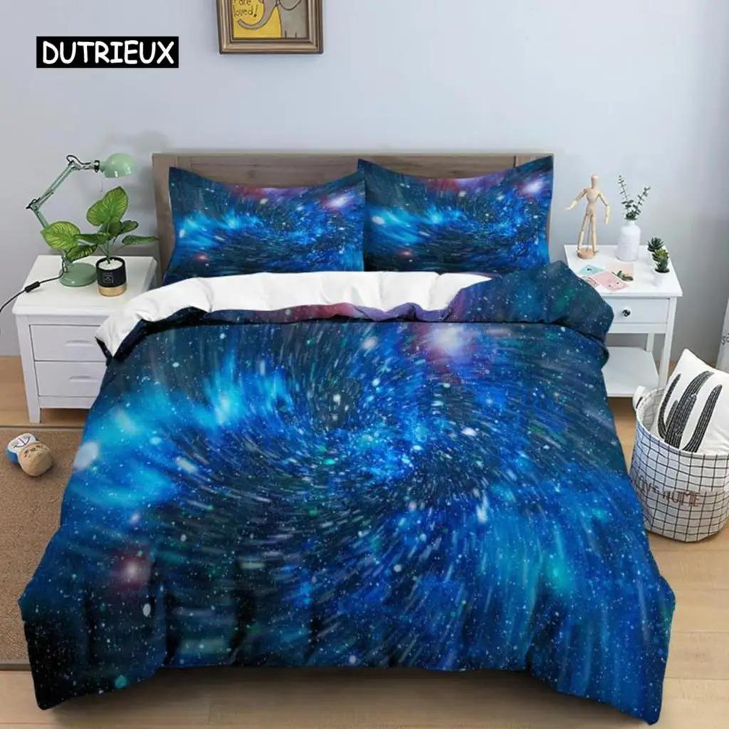 Colorful Cloud Soft Duvet Cover Polyester Orange Yelow Purple Cloud Sky Comfortable Quilt Cover for Tens Young Girls Abstract Theme Soft Beding Set