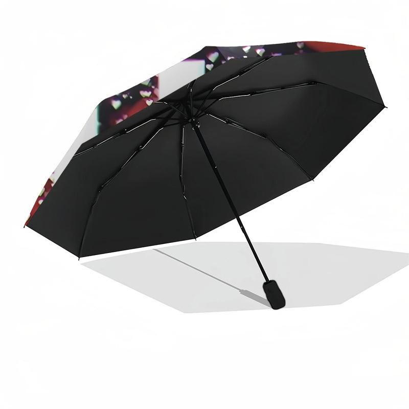 1pc U2 Music Band [Automatic Folding Umbrella] Durable Iron Frame & Rod, Portable Folding, All Seasons, Home Travel Outdoor, Makes a Great Holiday Gif