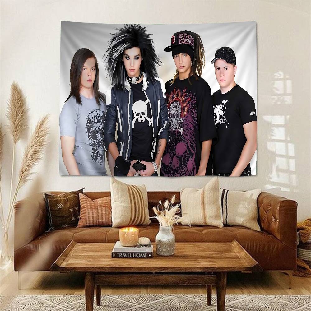 Metal Rock Band TTokio HHotel Hanging Bohemian Tapestry Hanging Tarot Hippie Wall Rugs Dorm Japanese Tapestry