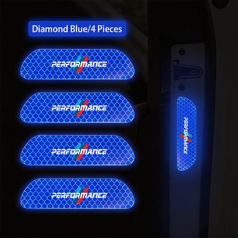FA44Pcs Car Night Reflective Safety Warning Stickers For BMW X1 X2 X3 X5 X4 X6 X7 G30 G20 G32 G11 G12 F40 F30 F20 F10 F34 F07 F44