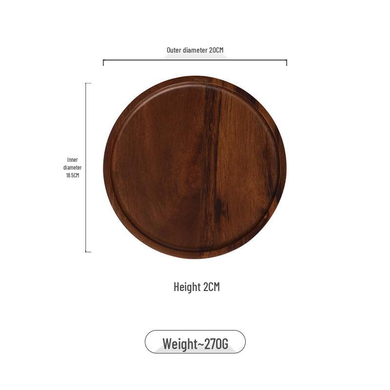 Ru Han Wooden Round Serving Tray