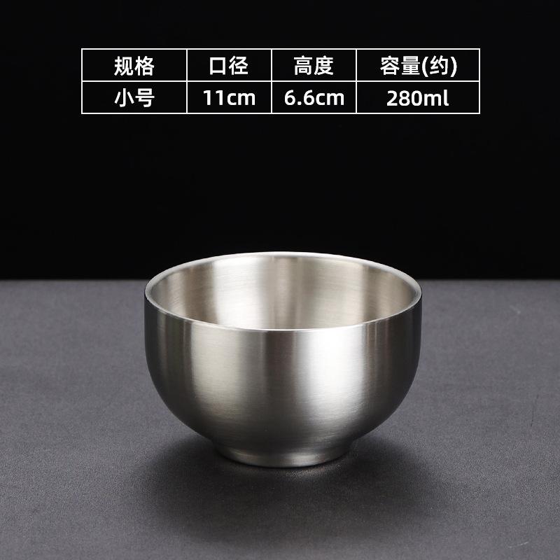 

Корейская миска из нержавеющей стали 304 для кимчи, двухслойная миска для приготовленного на пару риса, детская посуда с защитой от ожогов, домашние миски для фруктового супа