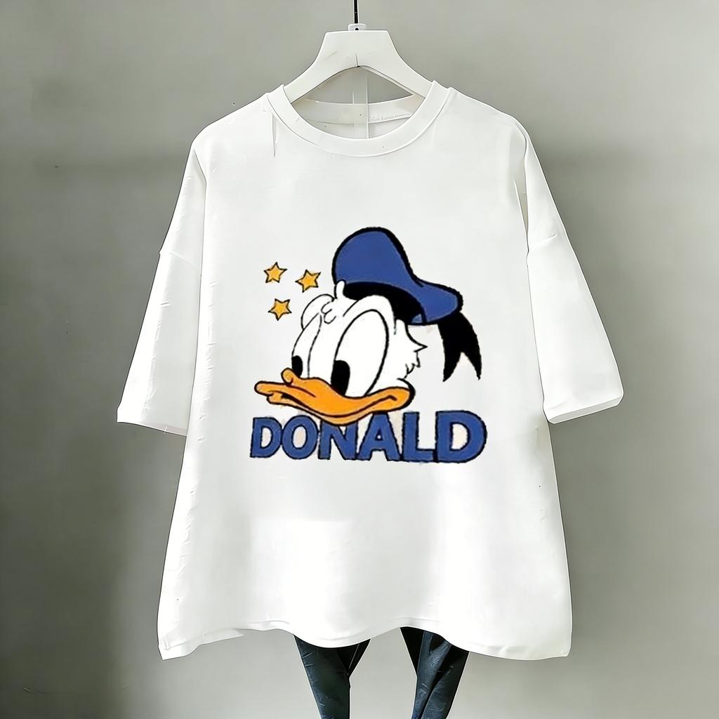 Disney Donald Duck Tričko Dámské Pánské Krátký Rukáv Bavlna 2026 Léto Y2k Vintage Kreslený Grafický Tričko Ležérní Streetwear Vrcholy