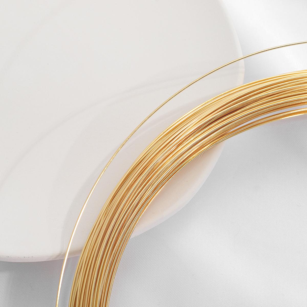 

Медный позолоченный голый провод для изготовления ювелирных изделий своими руками, многослойный браслет, браслет 1mm 1meter