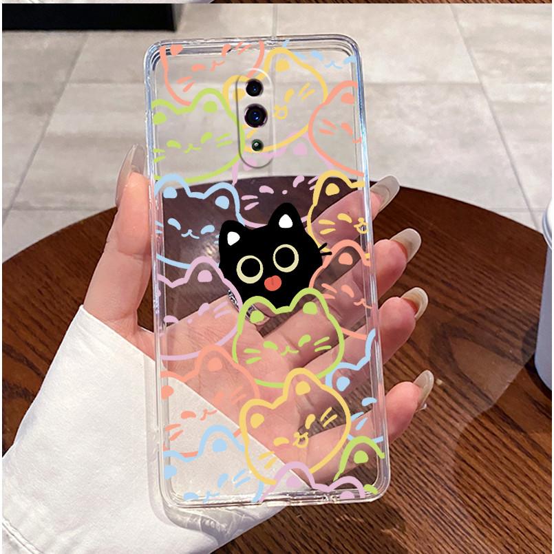 For OPPO Reno Case Clear Luxury Cute Love Heart Rabbit Funny Ultra-thin TPU Soft Silicone Cover for OPPO Reno CPH1917 Phone Case