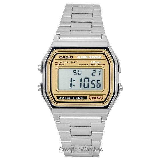 Casio Vintage Digital Stainless Steel Quartz A158WEA-9 Unisex Watch
