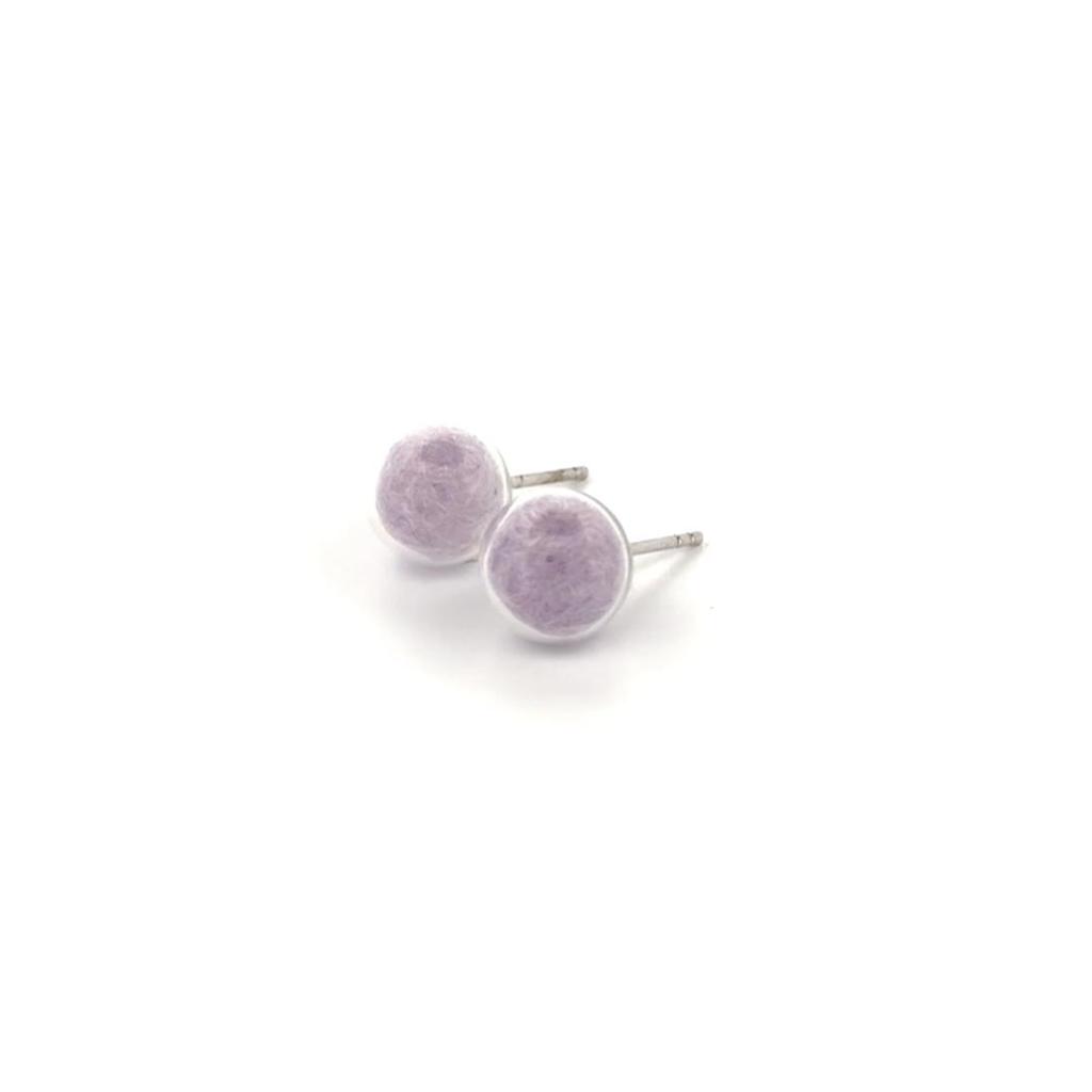 zakkaism Mini-Ohrstecker mit Zuckerwatte-Motiv, handgefertigter Schmuck aus 925er Sterlingsilber als Geschenk für Damen